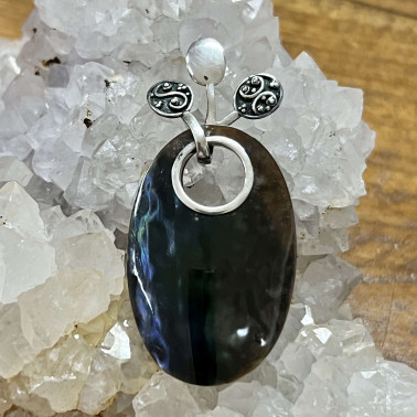 PD 09235 BS-(HANDMADE 925 BALI STERLING SILVER FILIGREE PENDANTS WITH MOTHER OF PEARL)