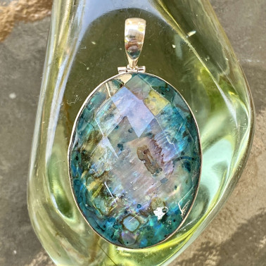 PD 09997 AB-(HANDMADE 925 BALI STERLING SILVER PENDANTS WITH ABALONE)