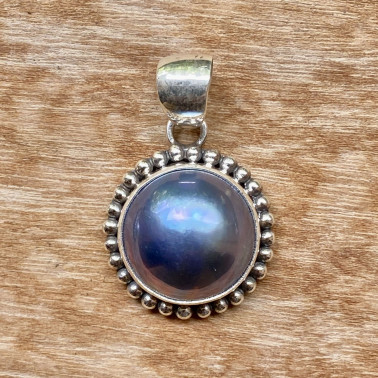 PD 15286 BPL-(HANDMADE 925 BALI SILVER FILIGREE PENDANTS WITH MABE PEARL)