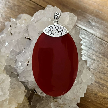 PD 15489 CR-(HANDMADE 925 BALI STERLING SILVER FILIGREE PENDANTS WITH CORAL)