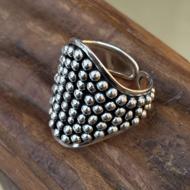 RR 15871-(HANDMADE 925 BALI STERLING SILVER FILIGREE RINGS)