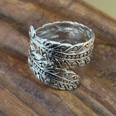 RR 15882-(HANDMADE 925 BALI STERLING SILVER FILIGREE RINGS)