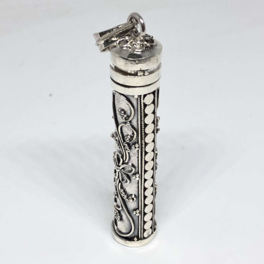 PD 14113-Perfume Prayer Pill Box 925 Bali Silver Pendant