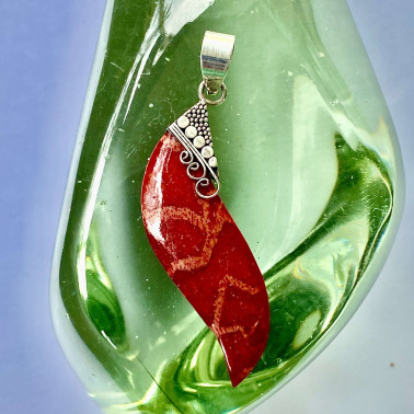 PD 15143 CR-(HANDMADE 925 BALI STERLING SILVER PENDANTS WITH CORAL)