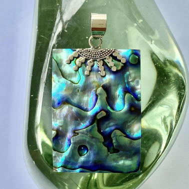 PD 14922 AB-(HANDMADE 925 BALI STERLING SILVER PENDANTS WITH ABALONE SHELL)